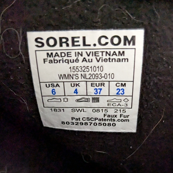 Sorel Tivoli Tall Black Suede Boots Size 6 - Picture 9 of 11